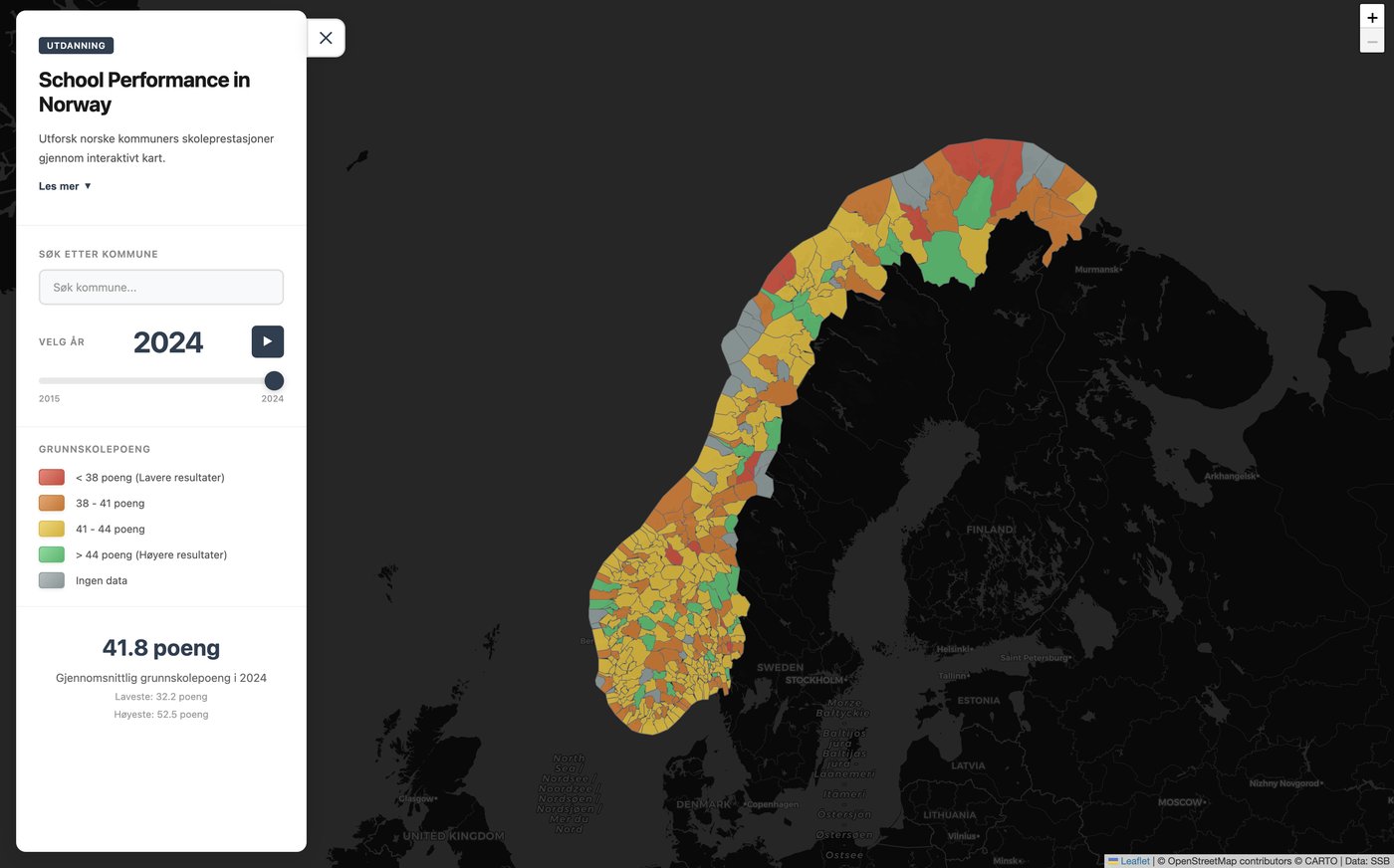 School performance map of Norway